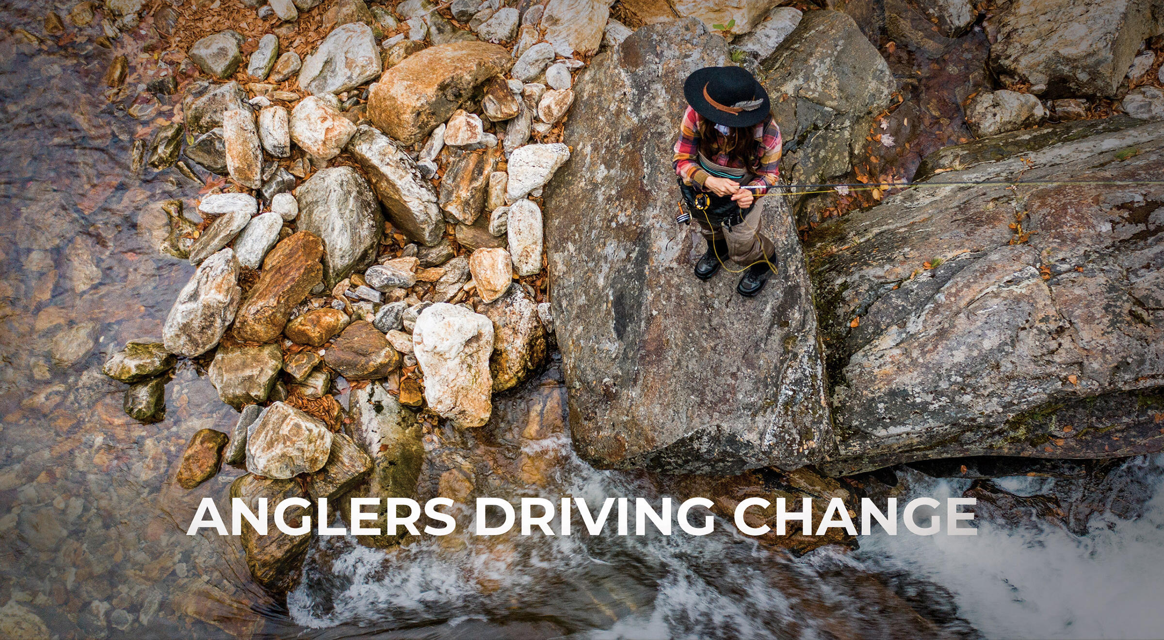 ambient video with clips from the anglers driving change video series