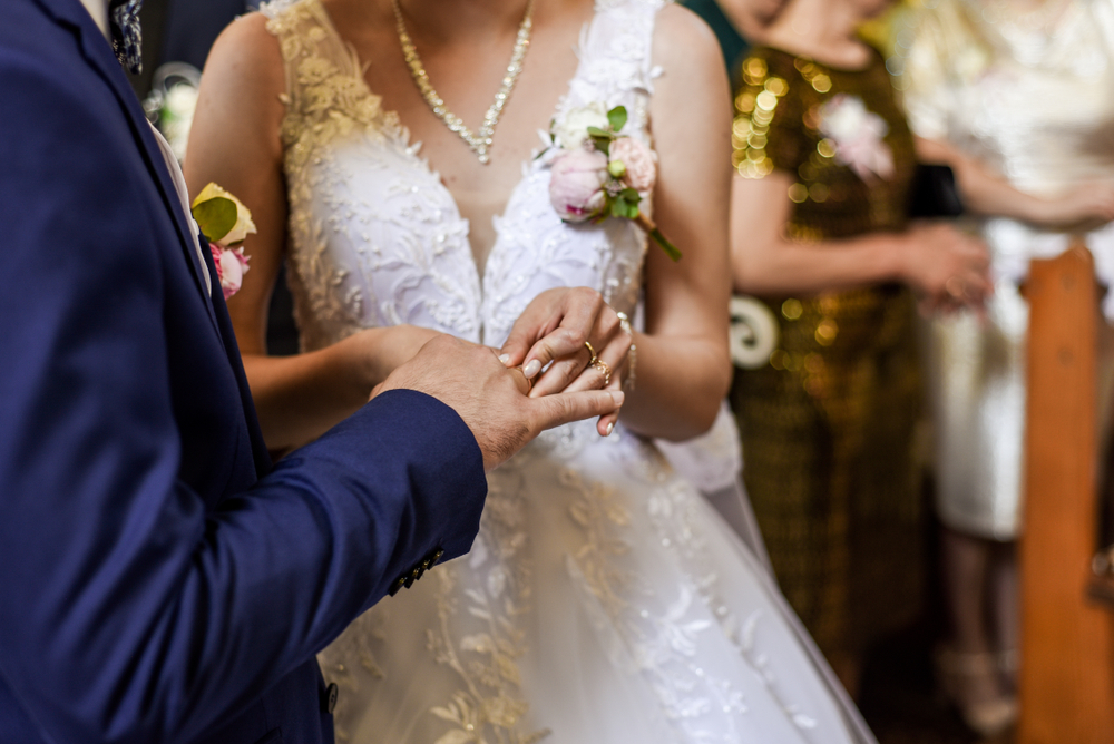 woman and man during their second marriage