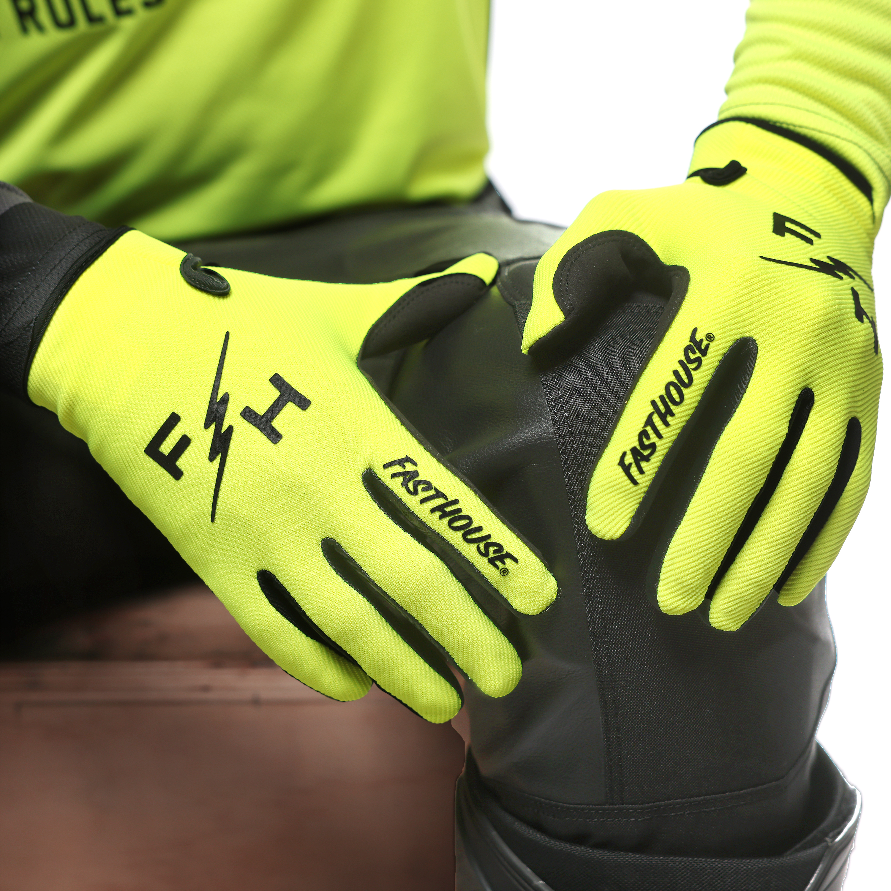 FASTHOUSE Carbon Eternal Glove – Touchscreen-Handschuh Mit Klettverschluss & Kunstleder-Innenhand