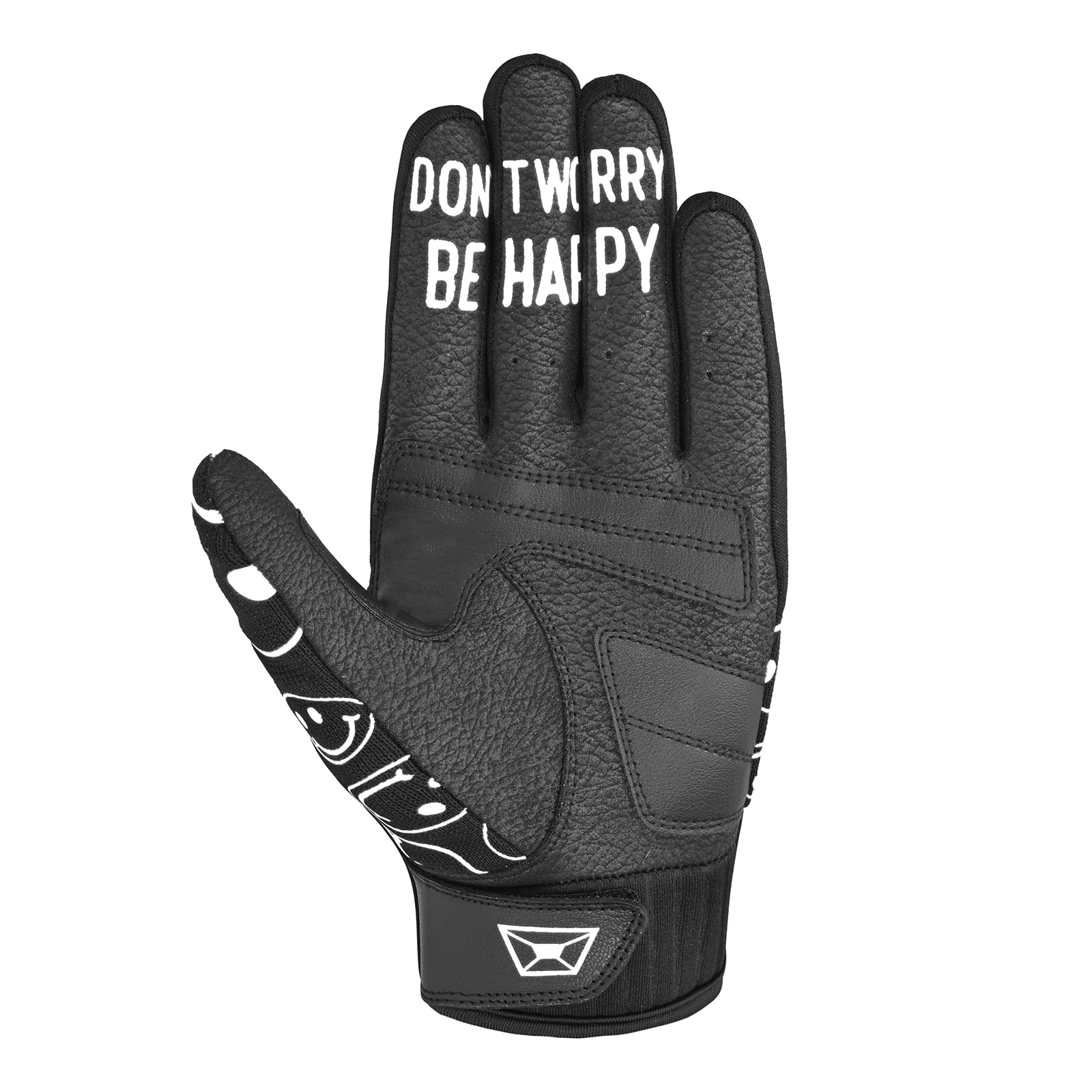 Cortech Women's Standard Issue Happy Faces Motorcycle Gloves - Touchscreen, Glow-in-Dark Graphics