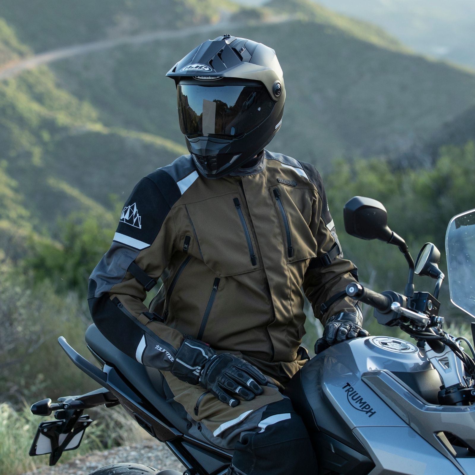 thumbnail image 2 of Tourmaster Centurion Men's Motorcycle Riding Suit - Sand Color XXL With CE Armor 2 of 12