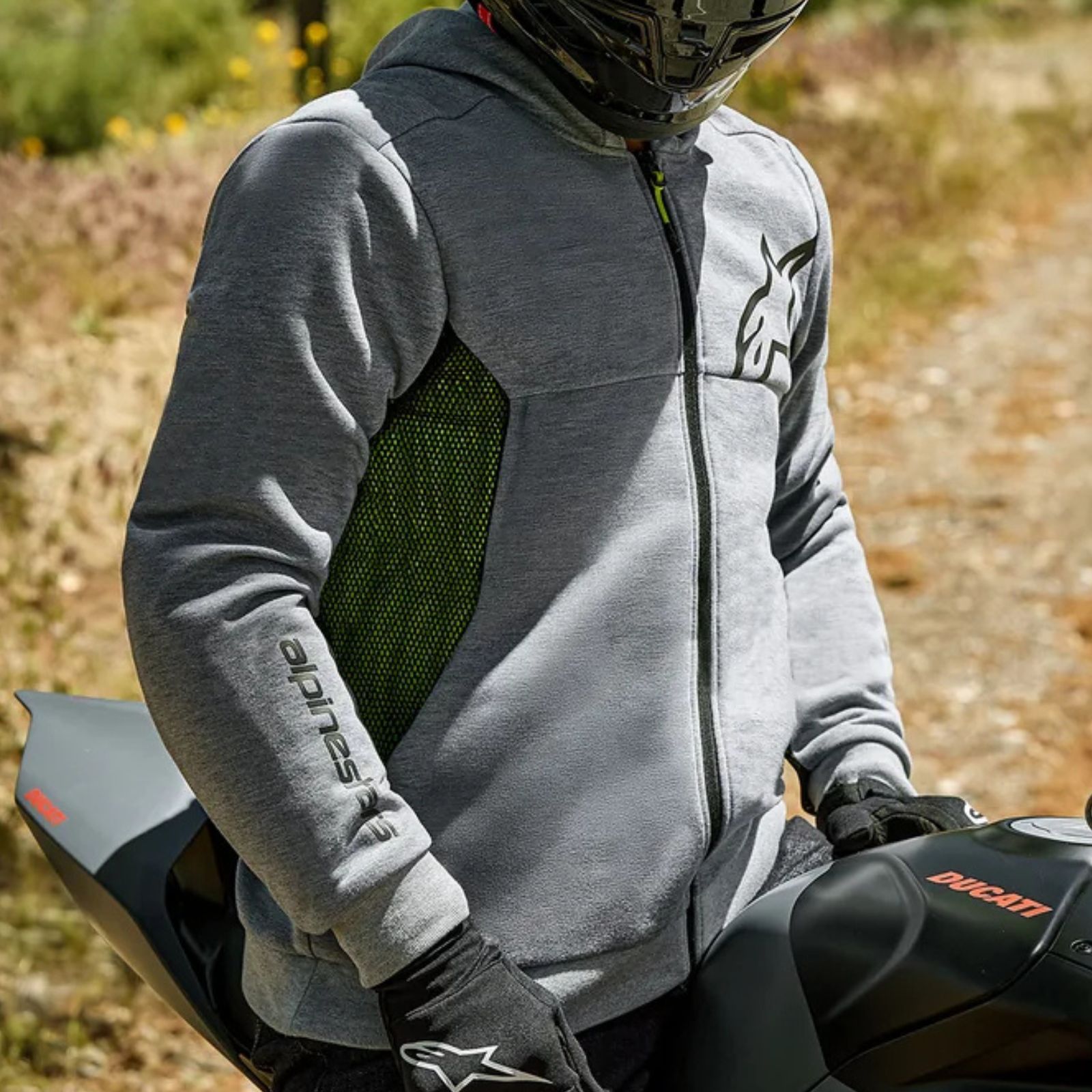 alpinestars CHROME SPORT HOODIE メレンゲグレー Alpinestars Chrome Air Sport Hoodie - Helmet House