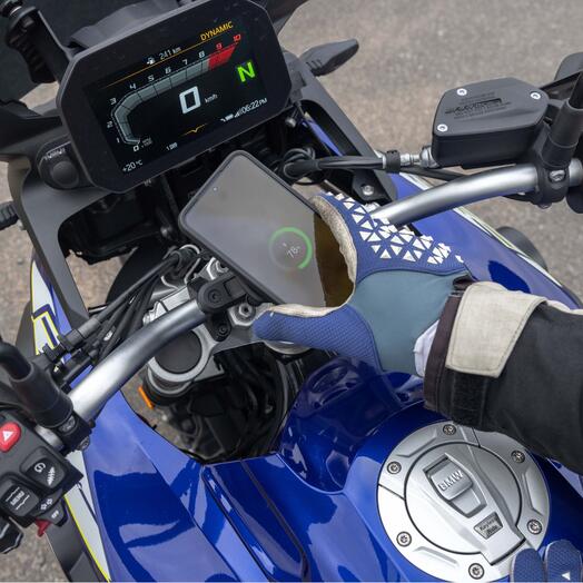 High Power Hella - DIN Weather Resistant Motorcycle Handlebar Mount for iPhone 13 PRO MAX (sku 58855)