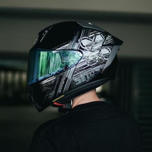 Shoei X-15 Cross Logo Helmet - Black/White - TC-5 - XS 0105