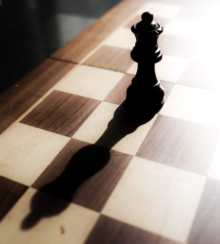 image of a chess piece on chess board