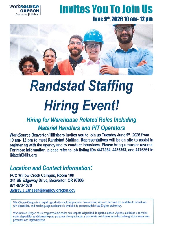 2026-06-09-Randstad Hiring Event flyer