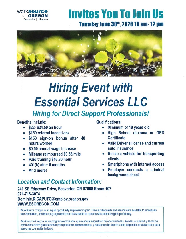 2026-06-30-Essential Services LLC flyer